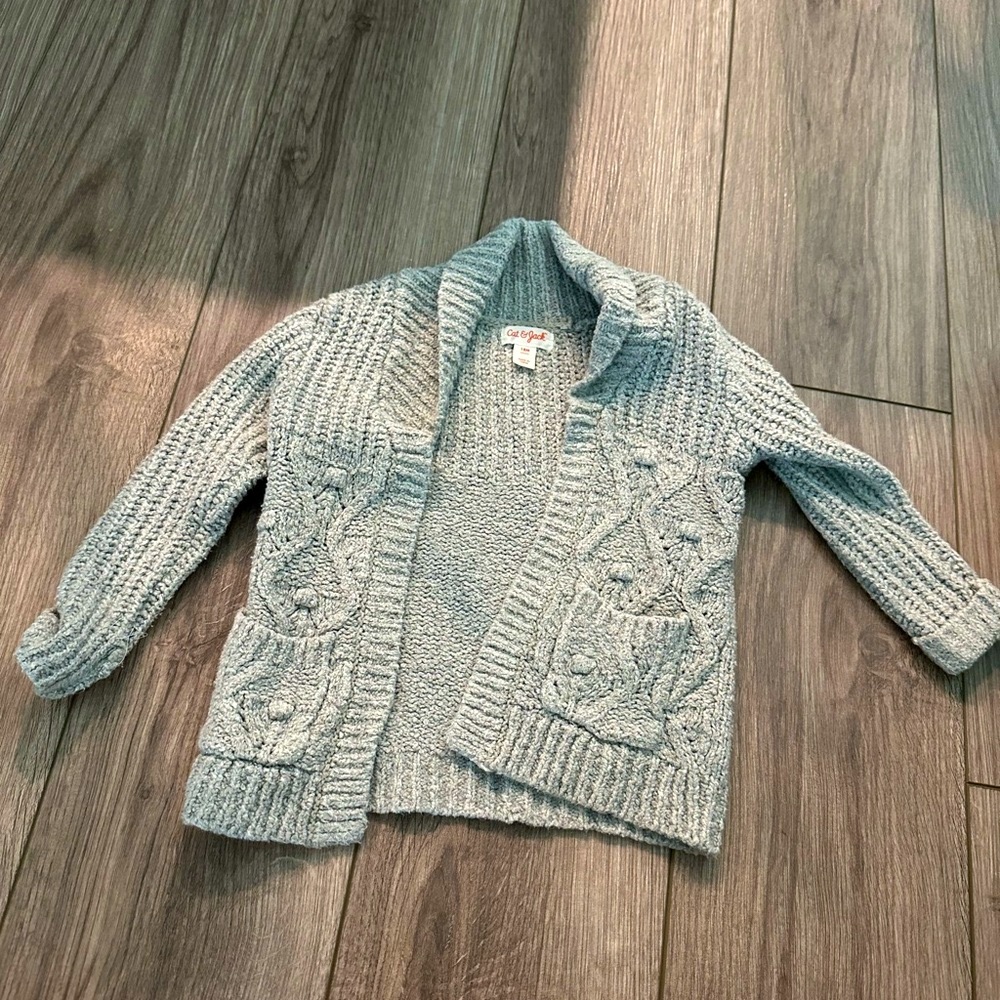 Cat & Jack Soft Gray Knit cardigan